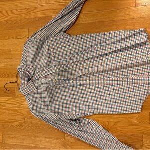 Vineyard Vines Blue and Pink Plaid Button Down Shirt